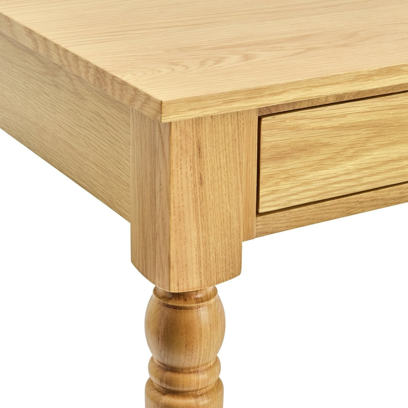 Home Bess Solid Wood 6 Seater Dining Table - Oak | Modern Family Dining