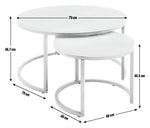 Nomad Nest of 2 Coffee Tables Oak | Modern Wooden Living Furniture Set Stylish