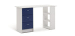 Home Kids Malibu 3 Drawers Desk - Blue & White | Kids desk with storage