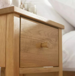 Julian Bowen Coxmoor 1 Drawer Bedside Table Oak | Bedroom Storage Nightstand