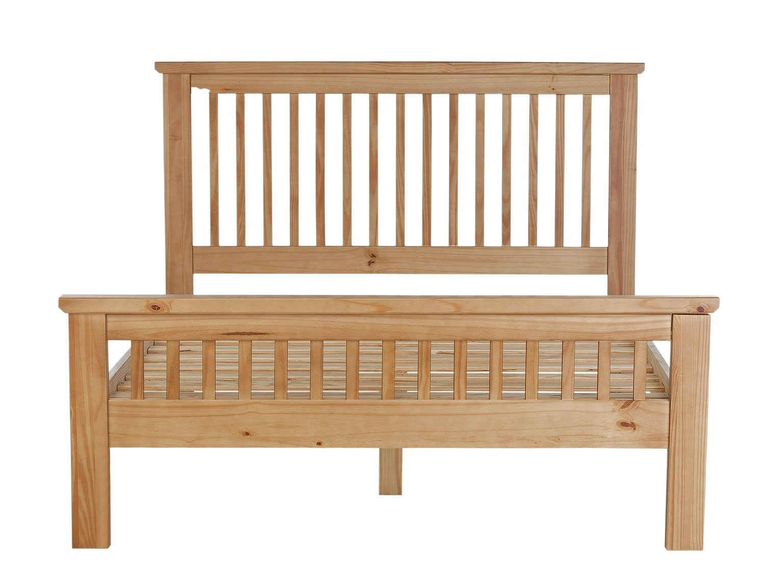 Home Aubrey Double Wooden Bed Frame - Oak Stain | style wooden bed double oak