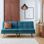 Duo Fabric Clic Clac Sofa Bed - Teal ( B Grade )