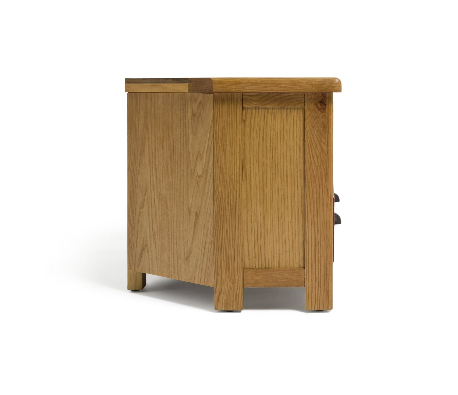 Home Kent 2 Drawer Corner Oak TV Unit - Natural | Space Saving Media Setup