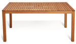 Luana Rectangular Garden Table Light Wood | Outdoor Patio Dining Table