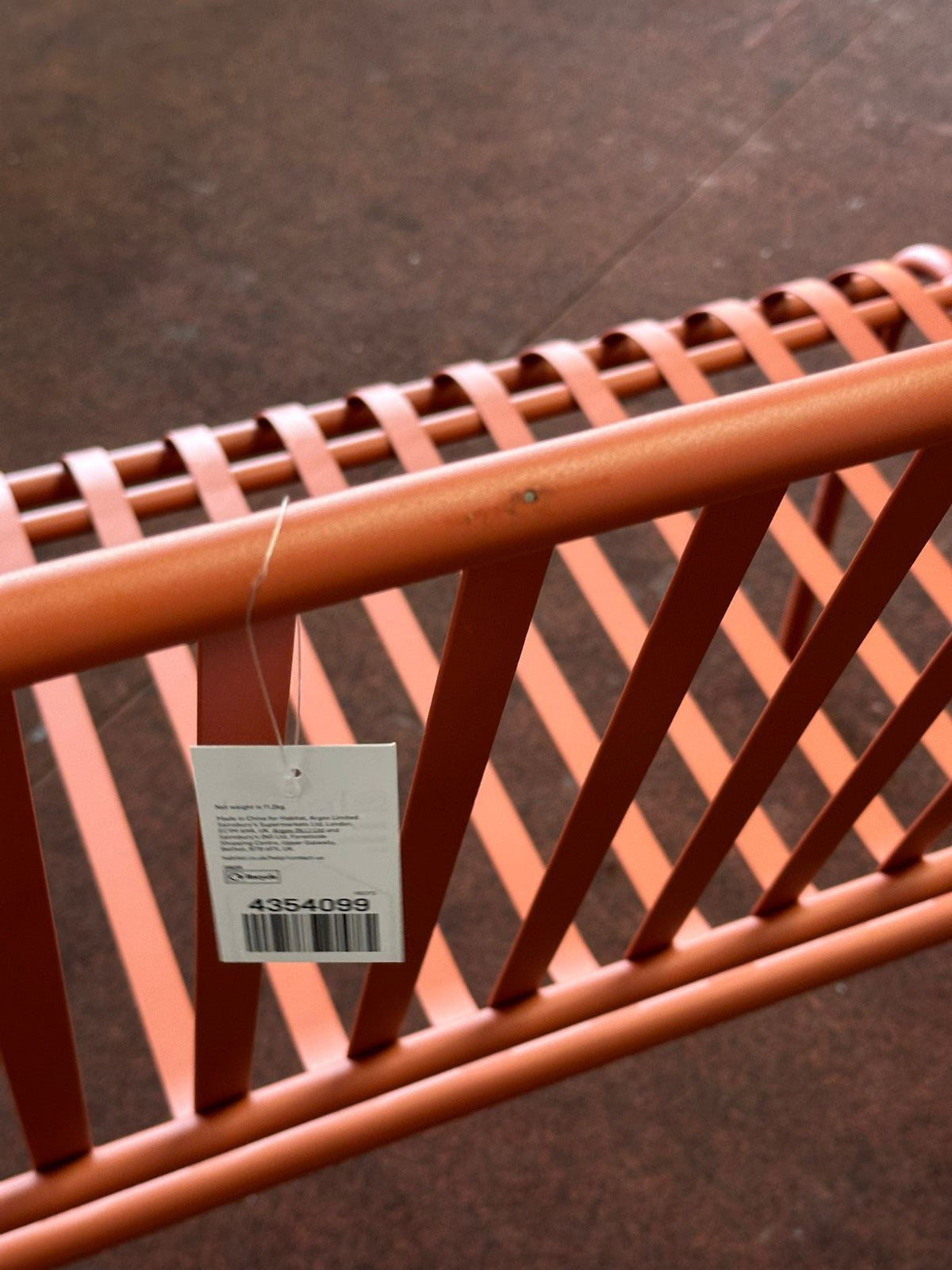 Indu 2 Seater Metal Garden Bench - Red (S)
