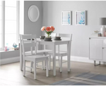 Chicago Pair of Solid Wood Dining Chair - White ( B Grade )