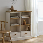 Home Winchester 2 Drawer Shelving Unit - Cream | Multi-purpose shelving unit