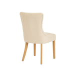 Home Novara Pair of Fabric Dining Chair - Cream | Soft Upholstered Comfort