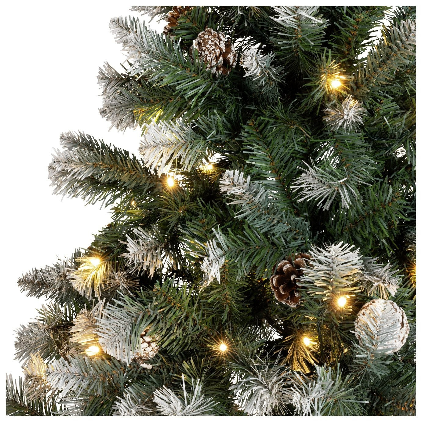 10ft Pre Lit Blue Oscar Pine Cone Christmas Tree | Realistic Artificial