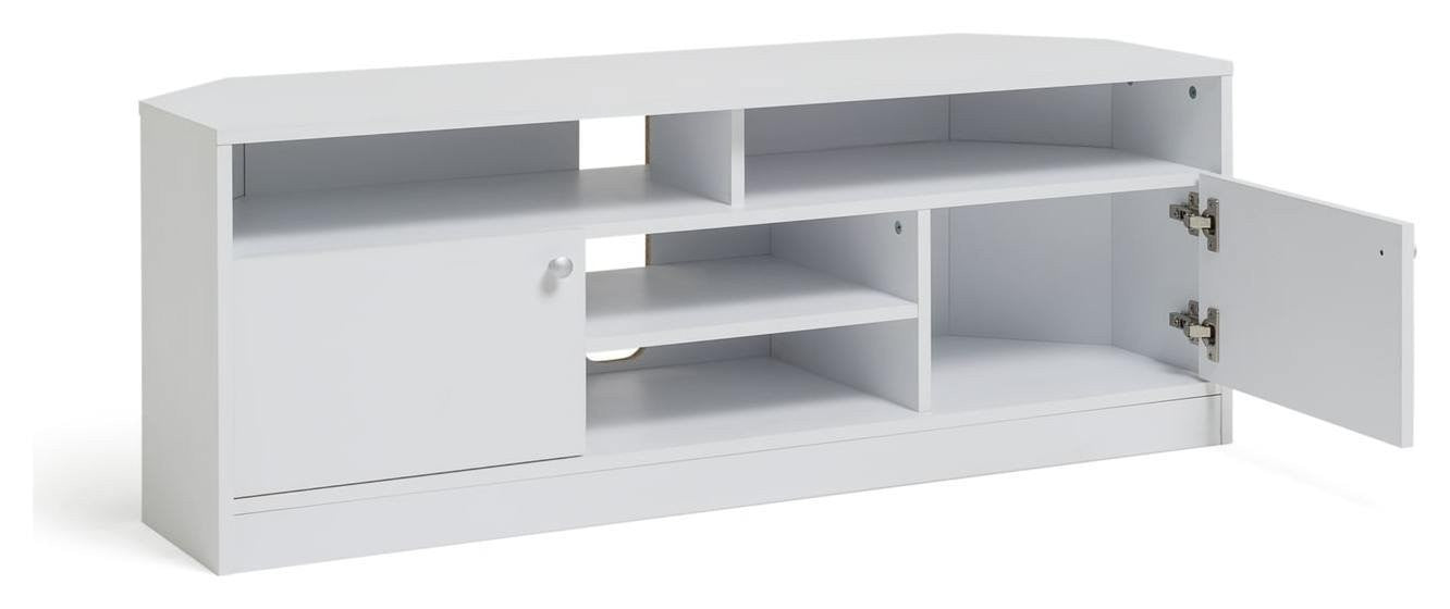 Home Corners 2 Door TV Unit - White | TV Stand with Storage