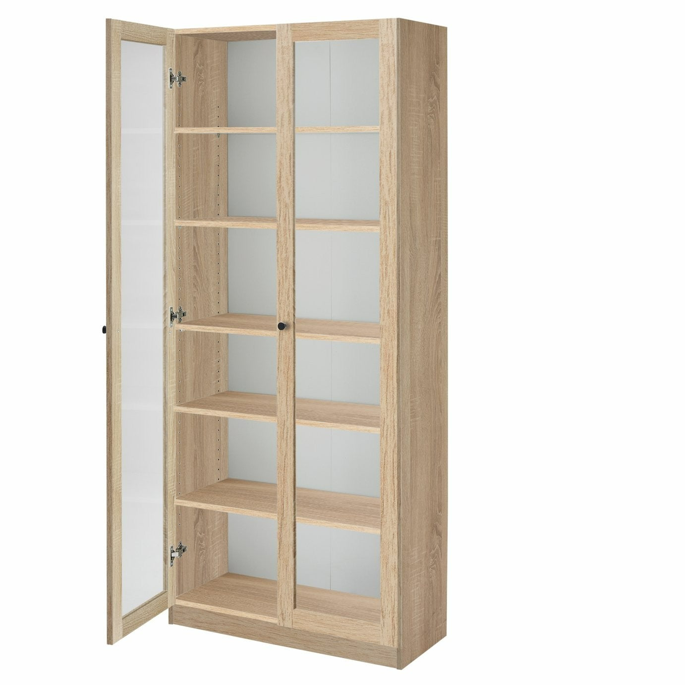 Home Carla 2 Door Display Cabinet - Oak | Modern Home Showcase