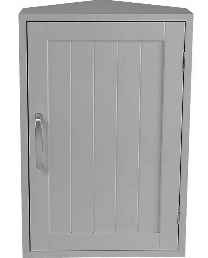 Original And Home Tongue & Groove Corner Wall Cabinet Grey | Bathroom Storage