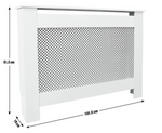 Habitat Odell Small Radiator Cover - White | Lattice Panel MDF Cabinet Cover