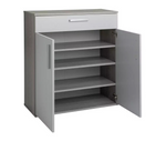 Venetia 2 Door Shoe Storage Cabinet - Grey & Oak