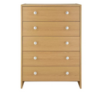 Seville 5 Drawer Chest of Drawers - Oak Effect