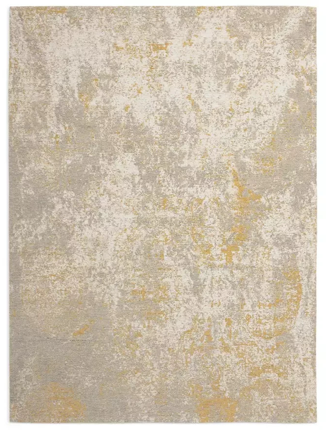 Distressed Abstract Gold Rug 120x170cm | Modern Living Room Floor Rug Carpet