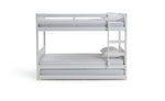 Detachable Bunk Bed with Trundle - White | Convertible Bedroom Setup