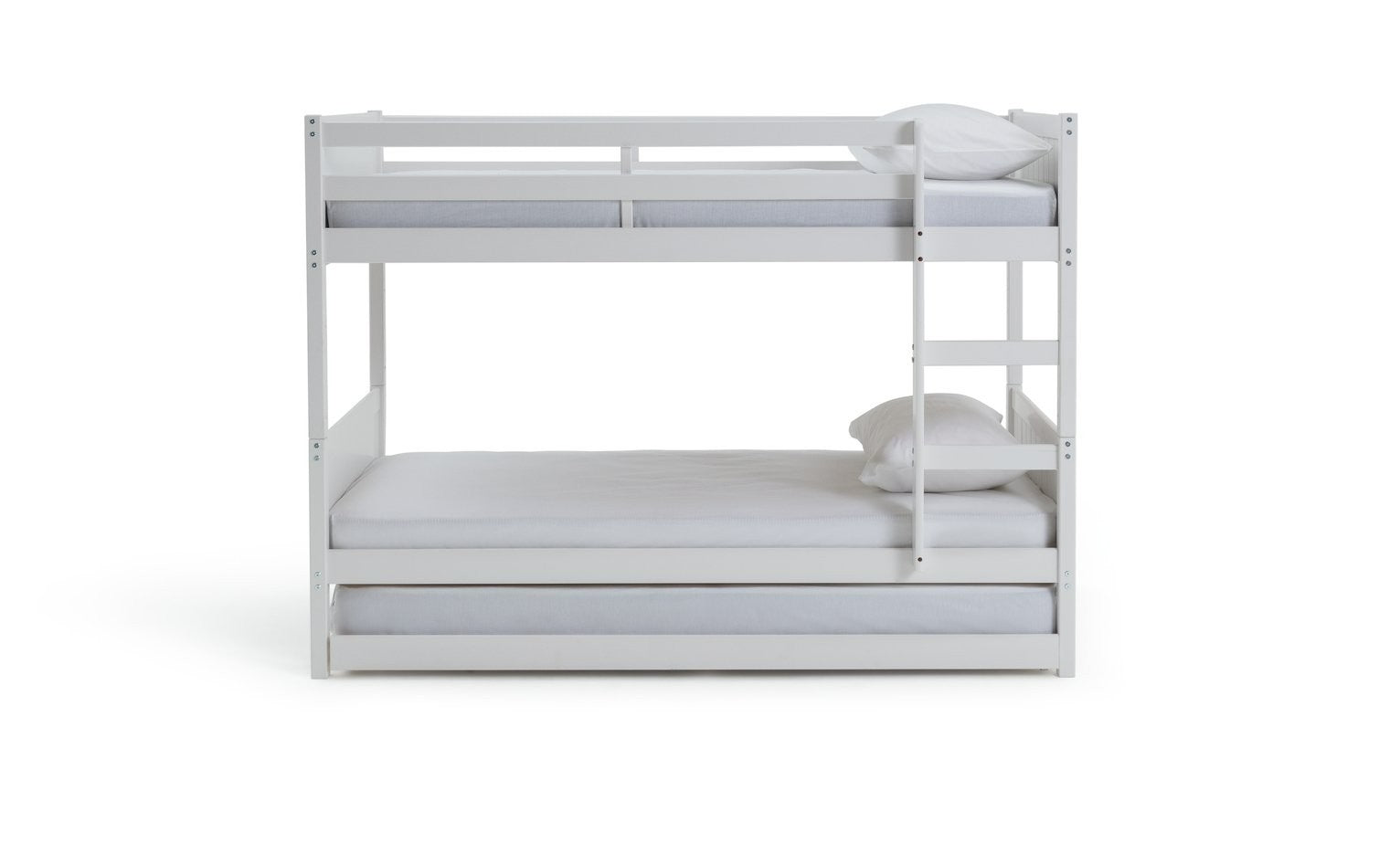 Detachable Bunk Bed with Trundle - White | Convertible Bedroom Setup