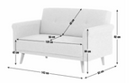 Home Evie Fabric 2 Seater Sofa Natural | Modern Living Room Seating Furniture