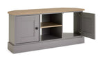 Home Winchester 2 Door Corner TV Unit Grey | Living Room TV Stand Cabinet