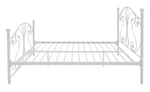 Home Marietta Double Metal Bed Frame - White | Elegant Bedroom Setup