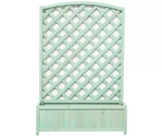 Wooden Lattice Planter - Green
