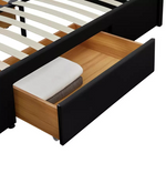 Home Lavendon 4 Drawer Kingsize Bed Frame - Black ( B Grade )