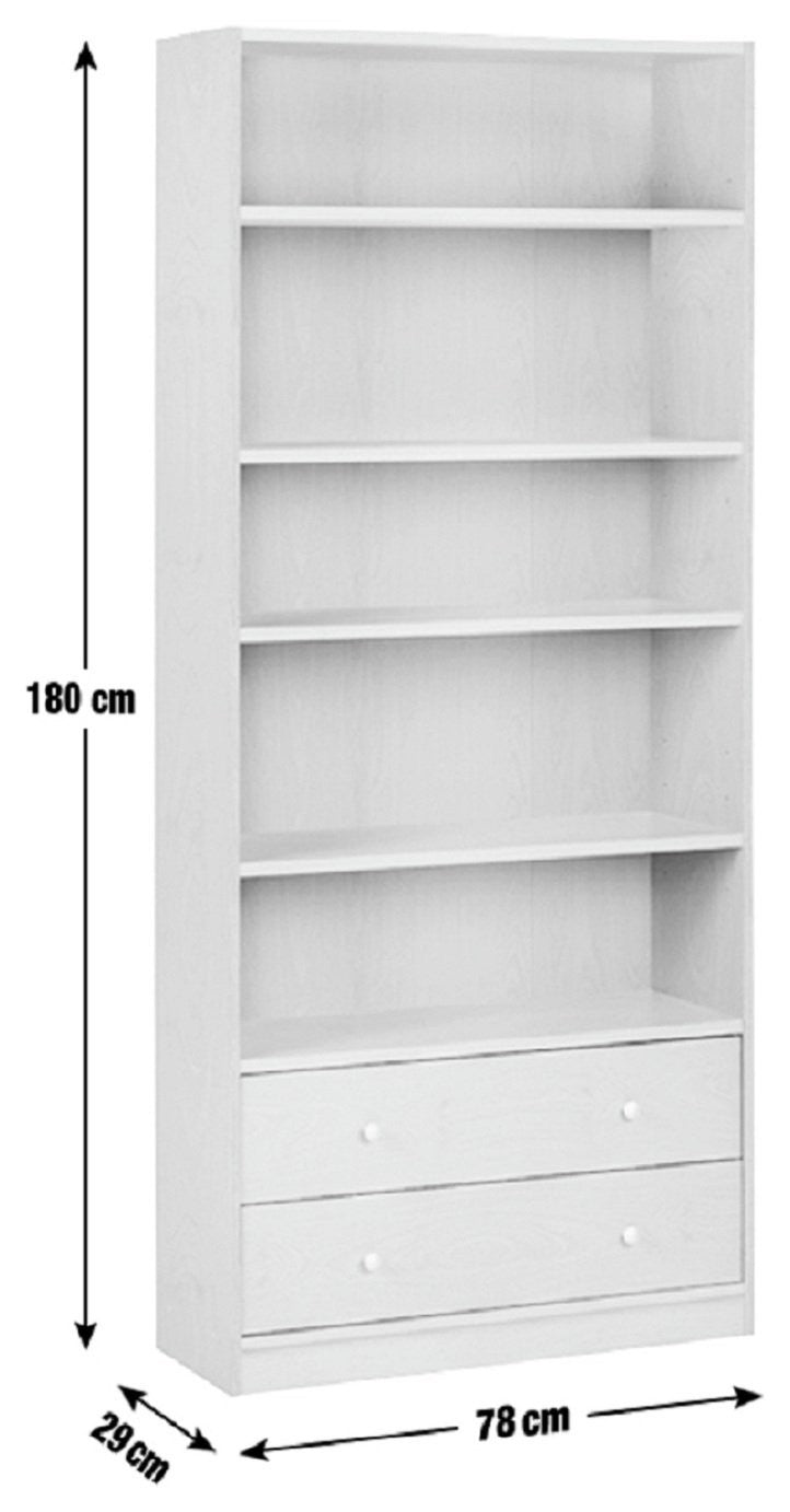 Home Maine 2 Drawer Bookcase - Walnut | Neat Accessory Storage