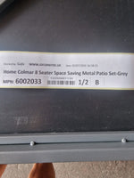 Colmar 8 Seater Space Saving Metal Patio Set-Grey (B GRADE)