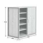 Home Loft Living Shoe Storage Cabinet - Oak | Loft style shoe organizer