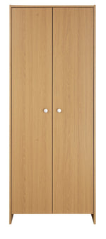 Home Seville 2 Door Wardrobe Oak Effect | Clothes Storage Cabinet for Bedroom