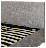 Home Heathdon Kingsize End Lift Ottoman Bed - Silver | Convenient Bed Storage