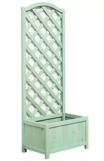 Original And Home Straight Lattice Planter Green | Outdoor Garden Plant Pot Trel