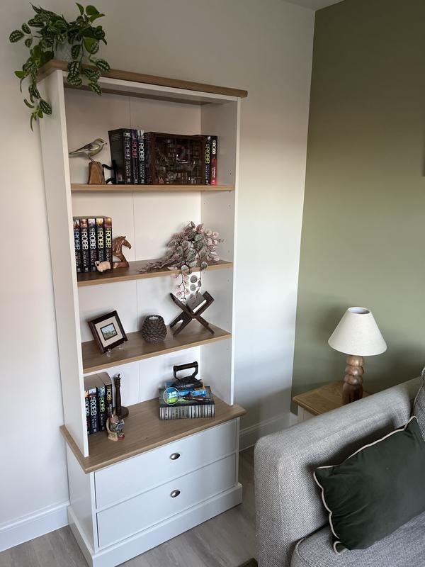 Home Winchester Bookcase Natural | Wooden Storage Shelving Display Unit