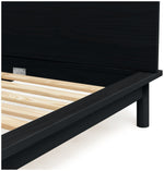 Akio Double Wooden Platform Bed Frame - Black | minimalist bed frame