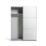 Holsted Mirrored 150cm Sliding Wardrobe - White | Clean Minimalist Aesthetic