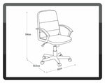 Home Brixham Faux Leather Office Chair - Black | Ergonomic Desk Chair Adjustable