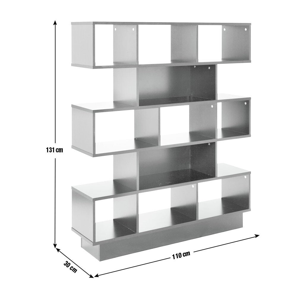 Habitat Cubes Wide Boockase - Oak Effect | Wooden Storage Shelving Unit Living