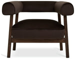 Elio Velvet Chair - Brown