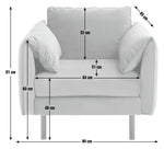 Habitat Bexley Fabric Cuddle Chair in a Box - Olive