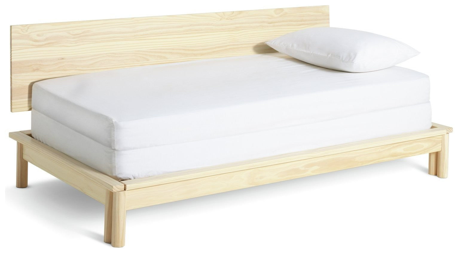 Akio Guest Bed Frame - Natural | Compact Spare Room Setup