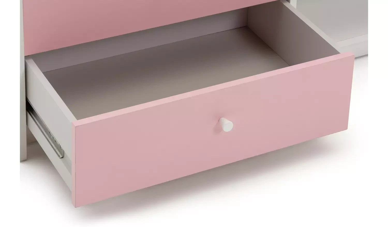 Home Malibu Storage Cabin Bed - Pink & White | Storage bed for girls