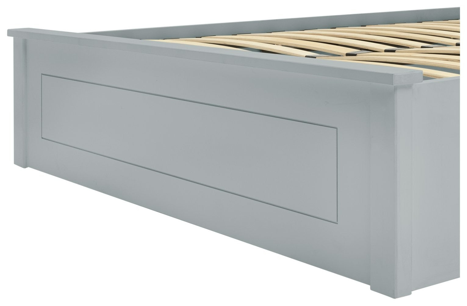 Aspley Kingsize Wooden End Lift Ottoman Bed- Grey |Space Saving Sleep Solution