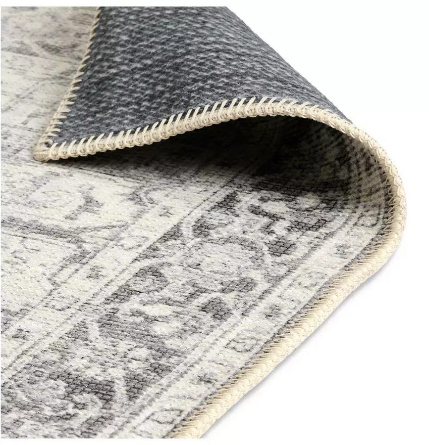 Vintage Effect Grey Rug 120x170cm | Vintage Living Room Bedroom Area Rug Carpet