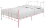 Fleur Small Double Metal Bed Frame - Pink