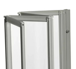 3mm 4 Fold Bath Screen Silver | Folding Shower Screen Toughened Glass Space
