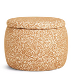 Cove Fabric Storage Ottoman Brown & Cream | Upholstered Storage Bench Furniture