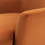 Celine Velvet Accent Chair - Orange | Vibrant Color Accent