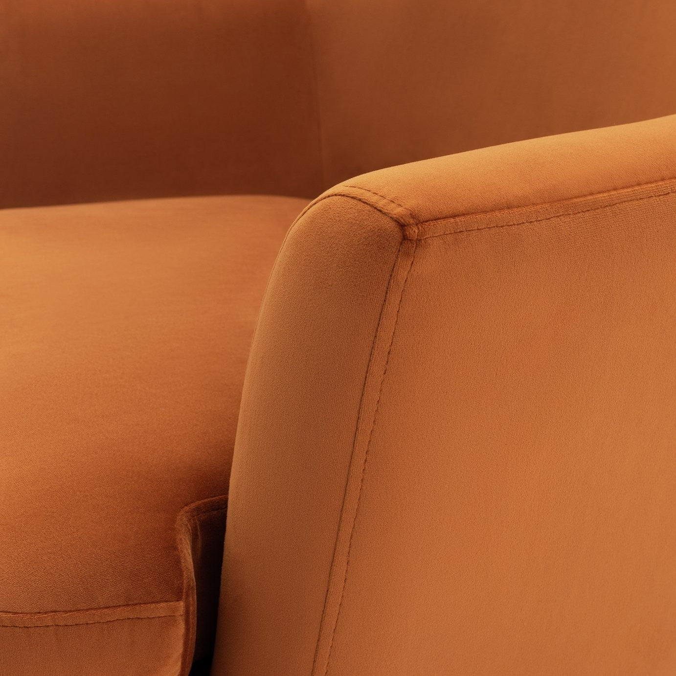 Celine Velvet Accent Chair - Orange | Vibrant Color Accent