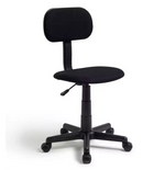 Fabric Office Chair Black | Desk Chair Adjustable Swivel Home Office
